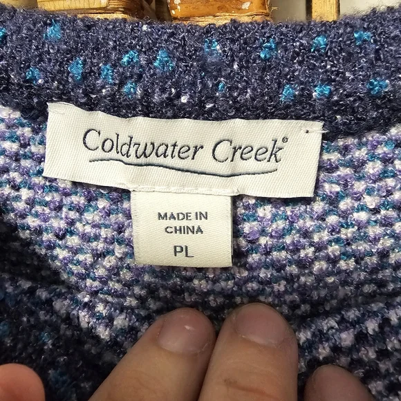 Coldwater Creak Blue and Purple Gradient Sweater - Picture 3 of 3